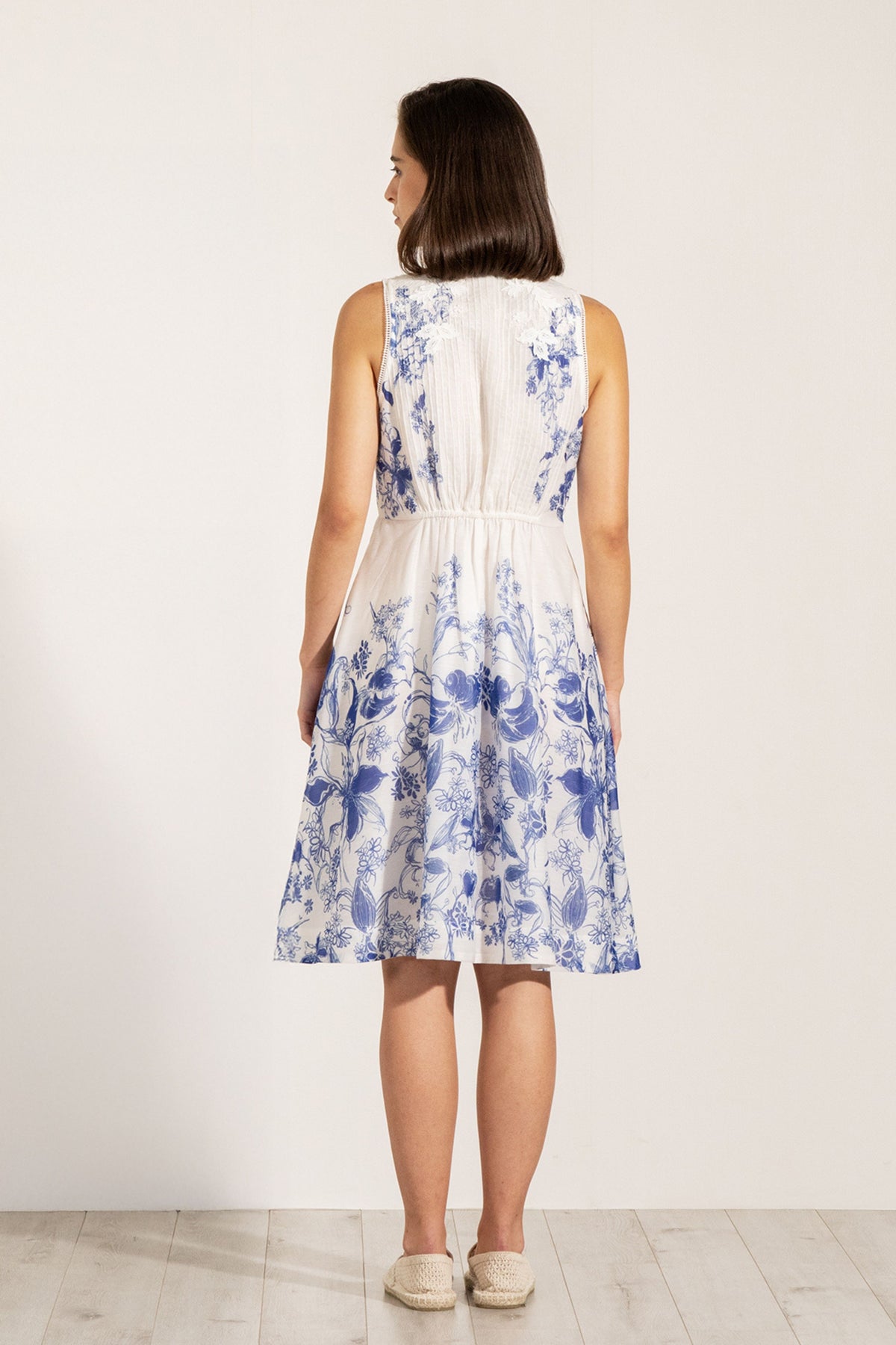 Serena Pintuck Midi Dress