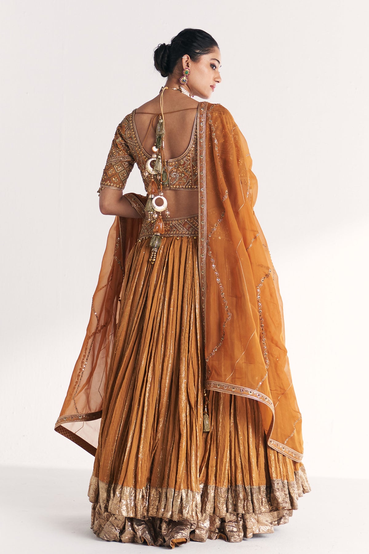 Sunheri Mustard Lehenga