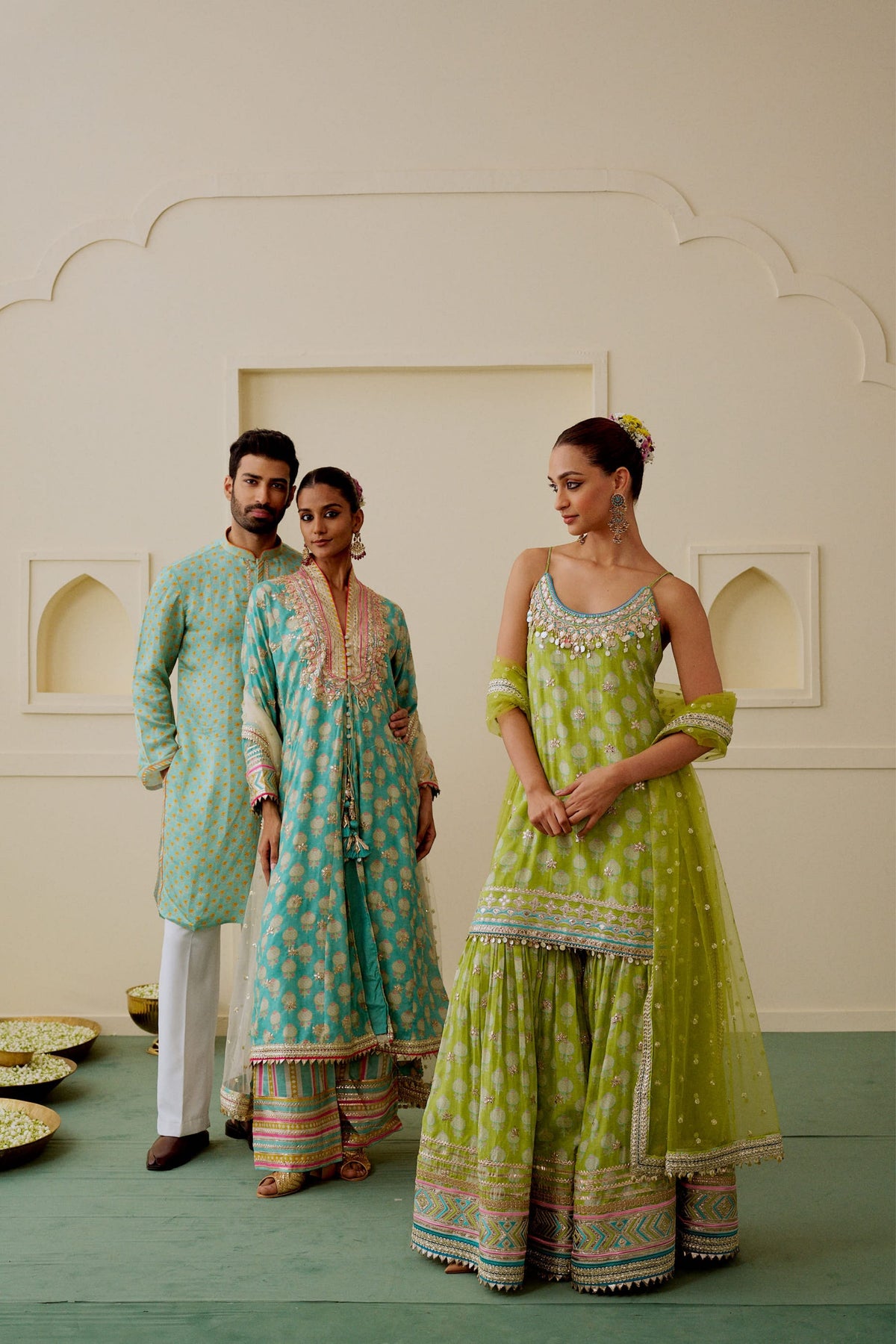 Binita Aqua Anarkali Set