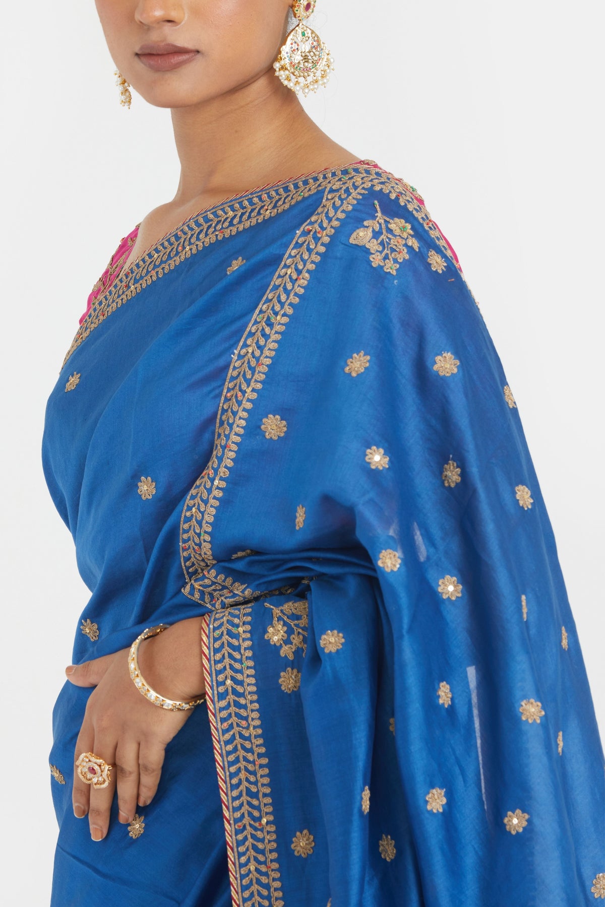 Chelsea Blue Saree Set