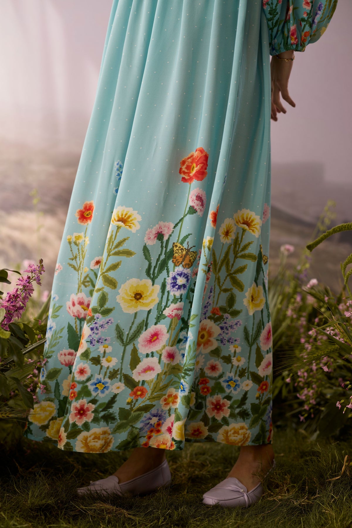Azure Printed Dress