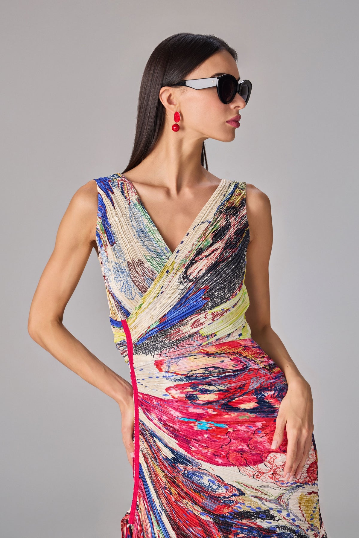 Yellow Blue Prime Anya Dress