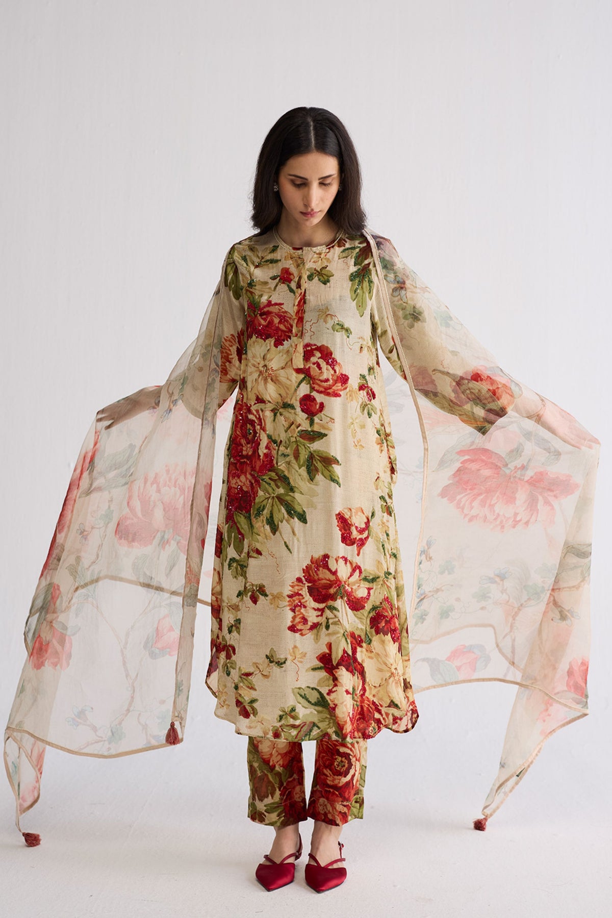 White Rose Dupatta