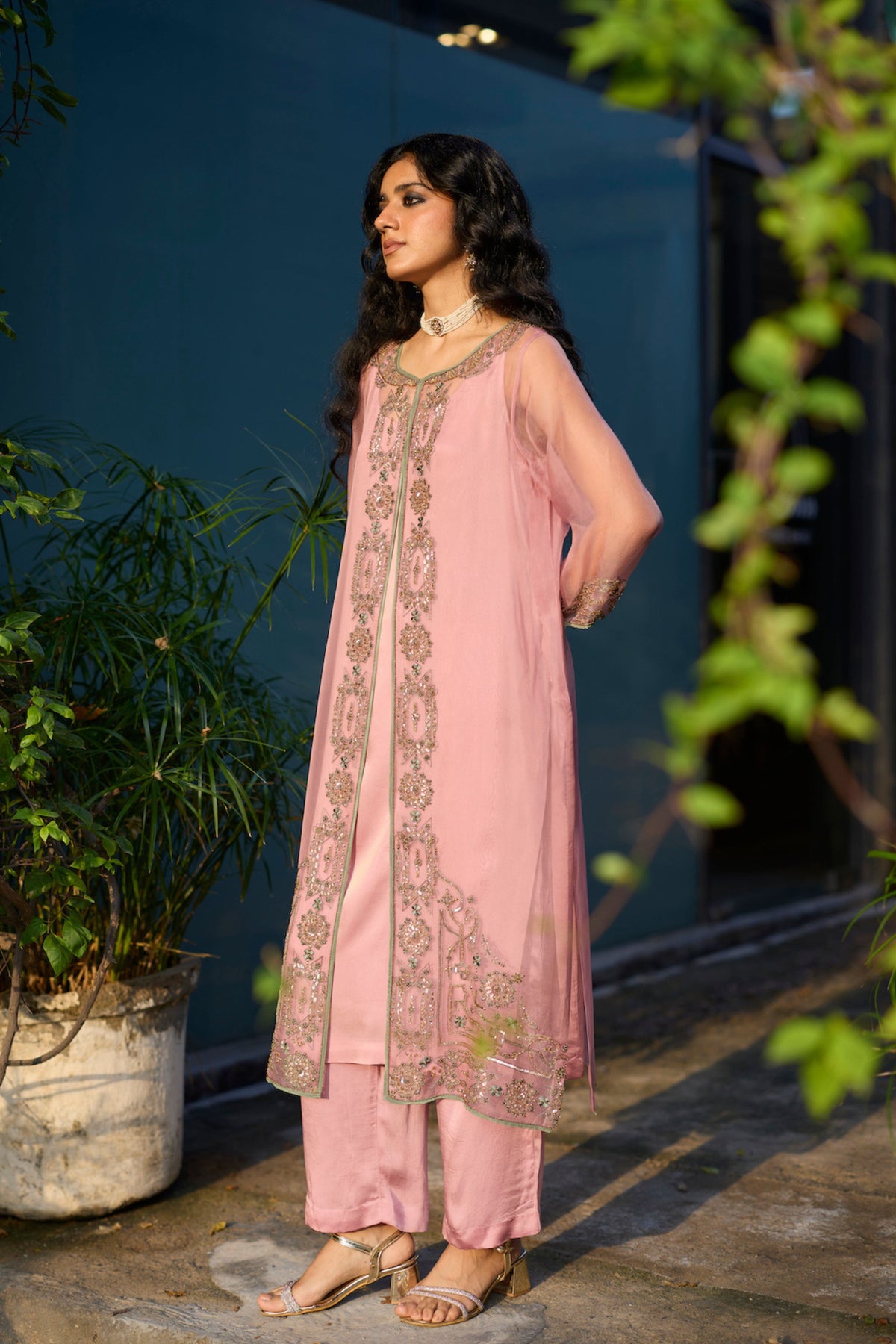 Pink Rawani Kurta Set