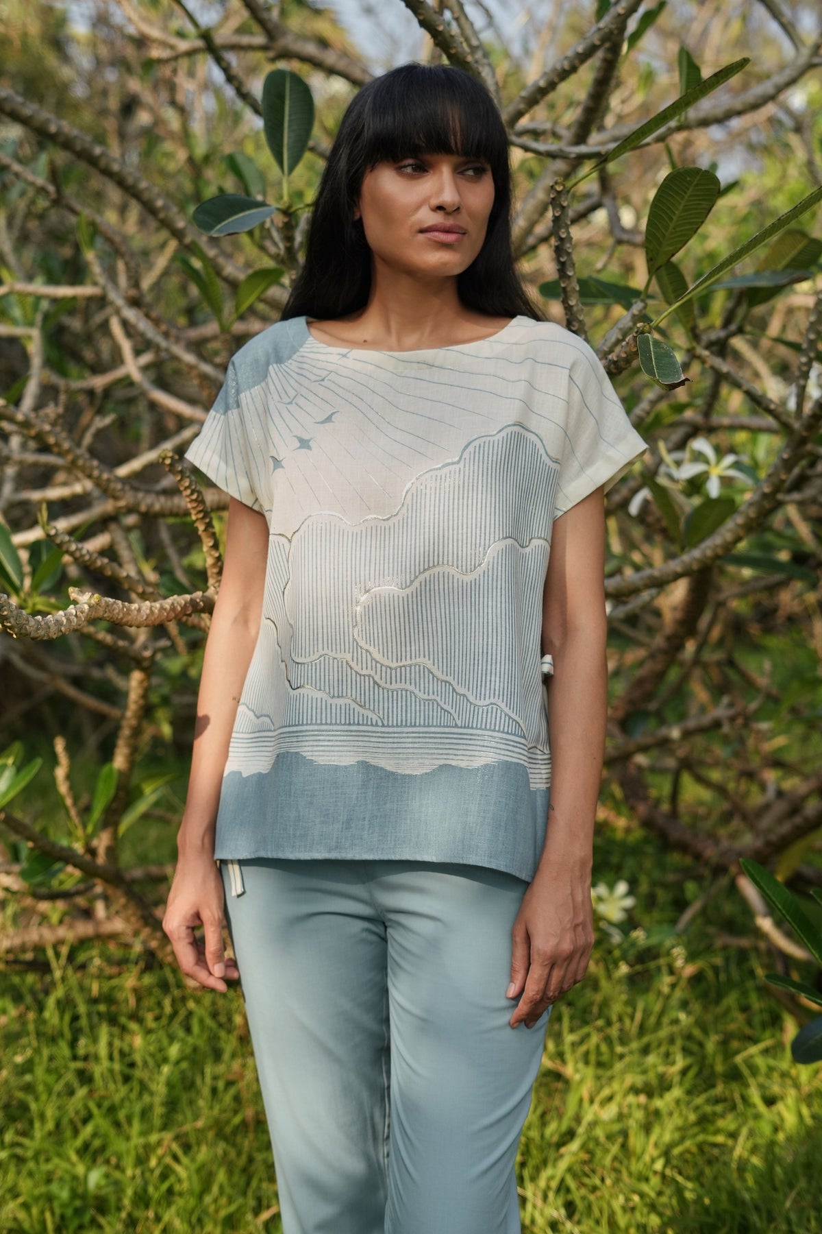 Silver Blueberry Top