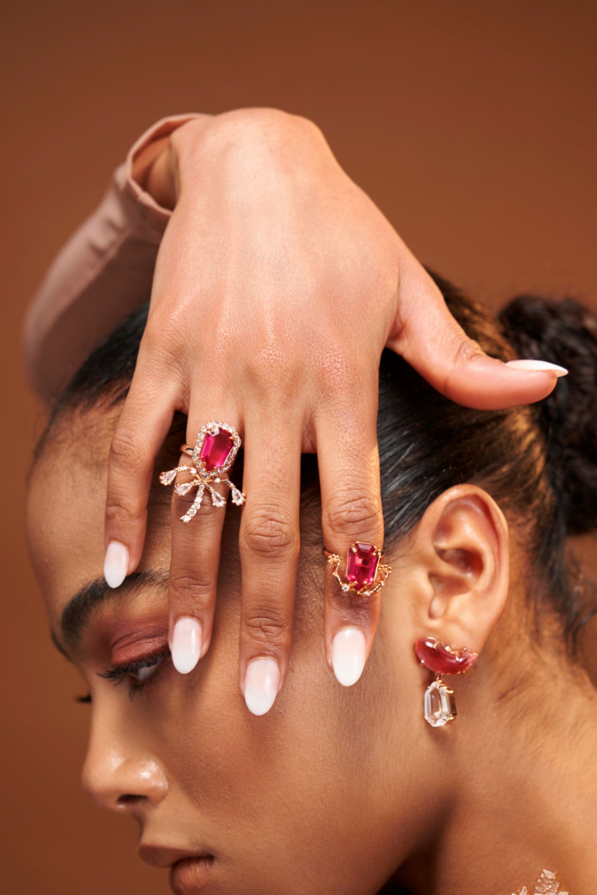 The Faena Gemstone Ring in Vintage Rose