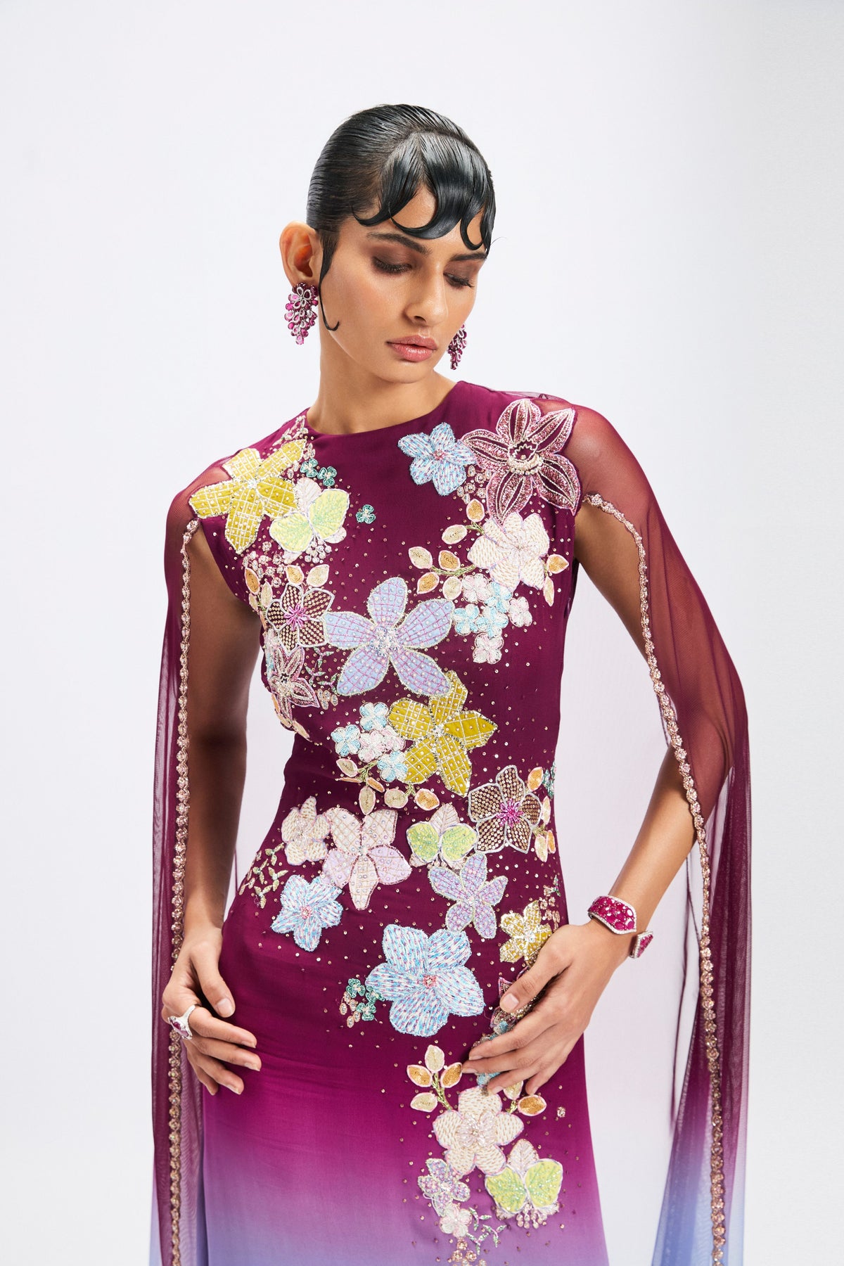 Mandevina Georgette Gown