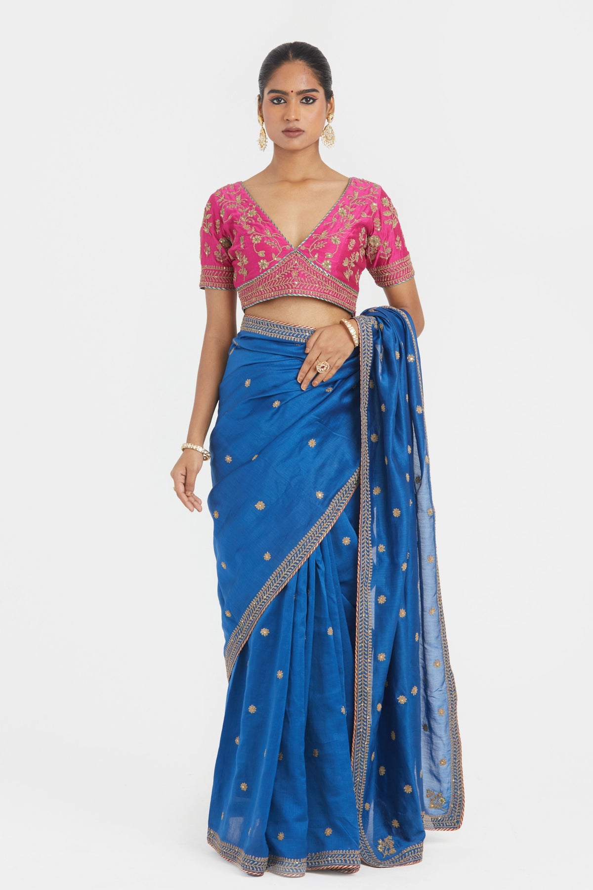 Chelsea Blue Saree Set