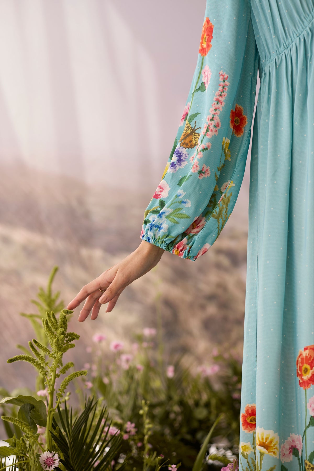 Azure Printed Dress