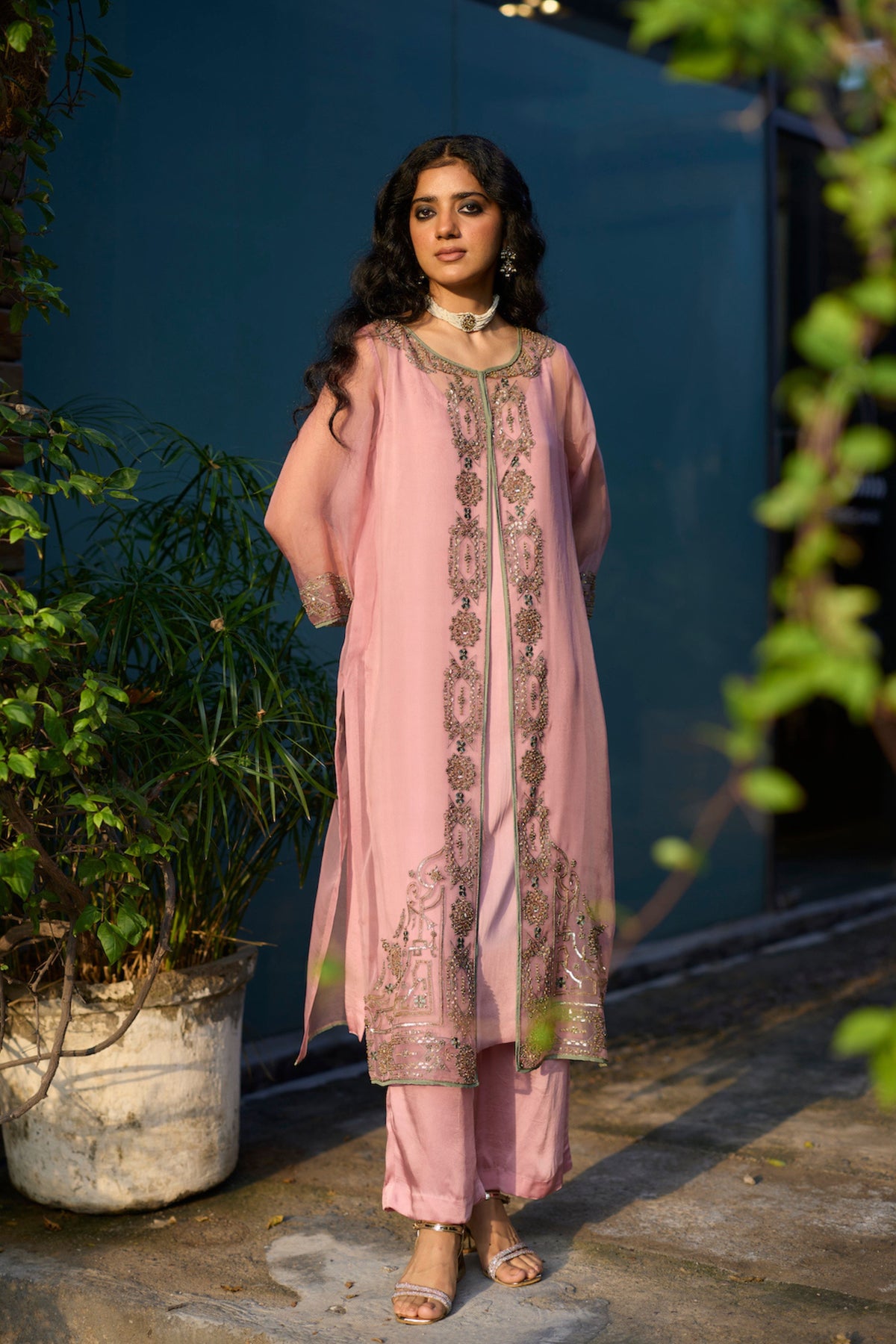 Pink Rawani Kurta Set