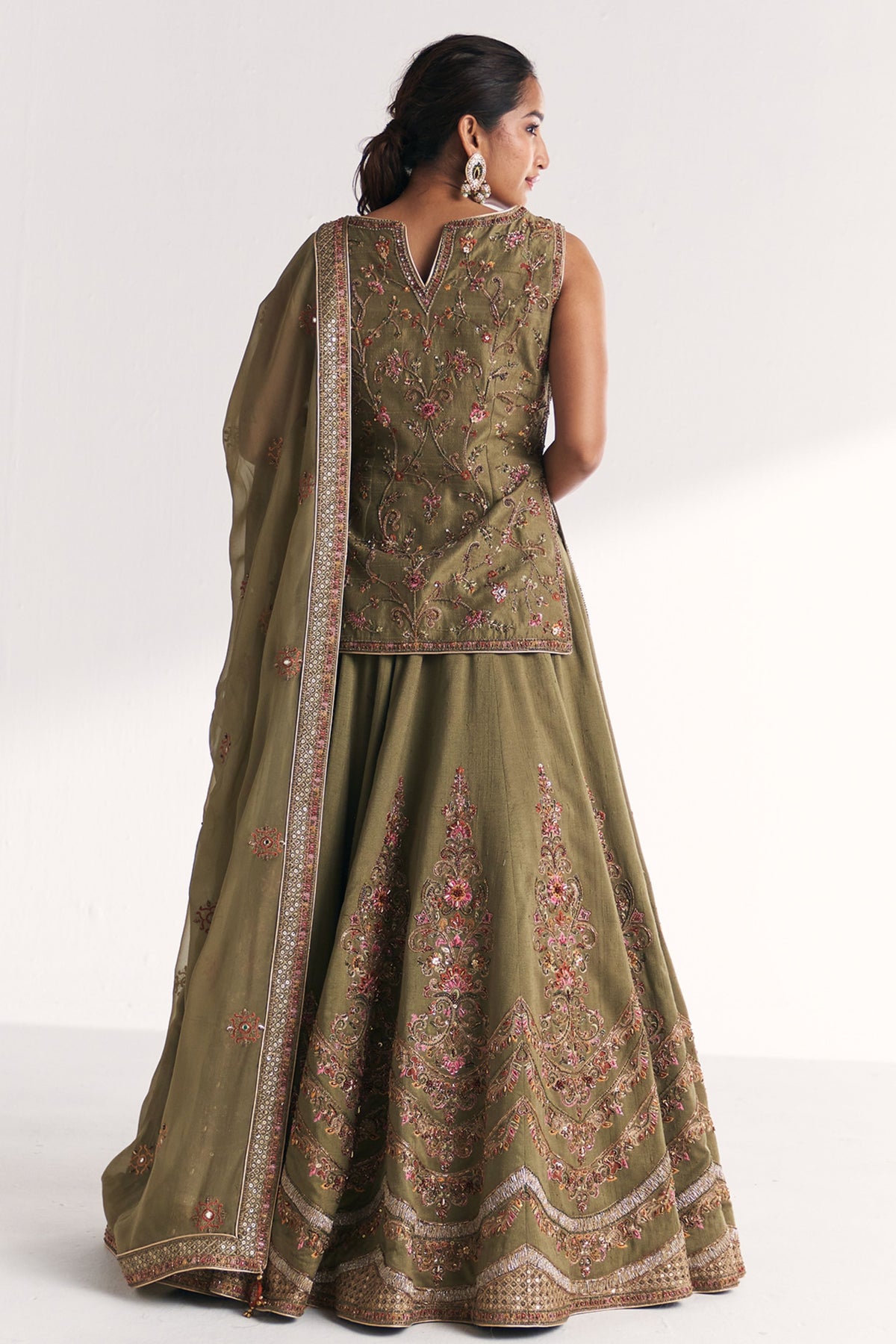 Chandni Green Lehenga Set