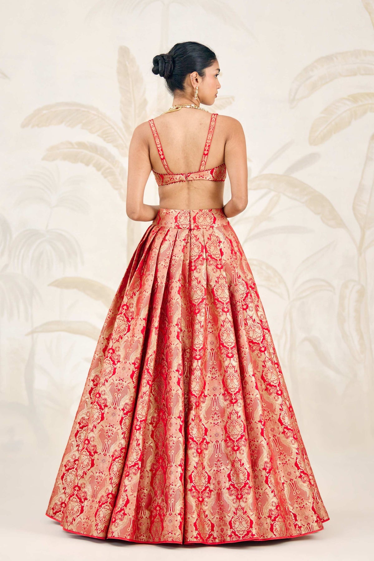 Ribbon Red Lehenga Set