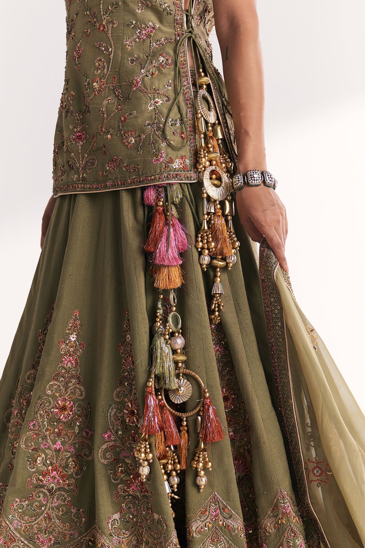 Chandni Green Lehenga Set