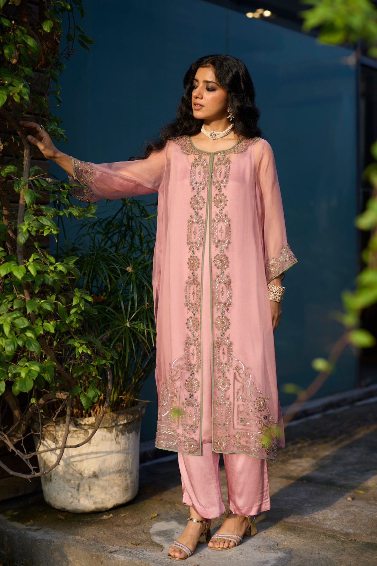 Pink Rawani Kurta Set