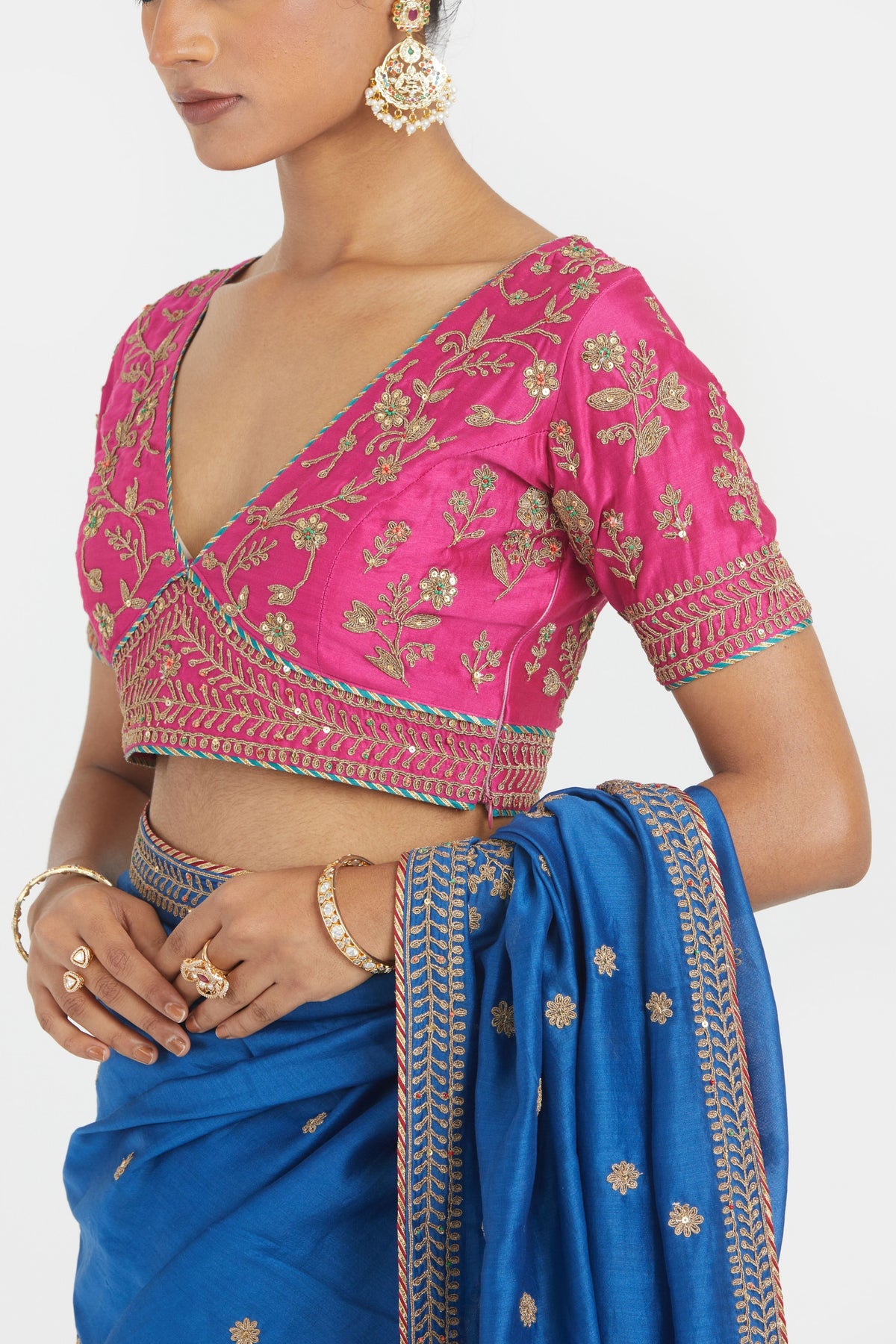 Chelsea Blue Saree Set