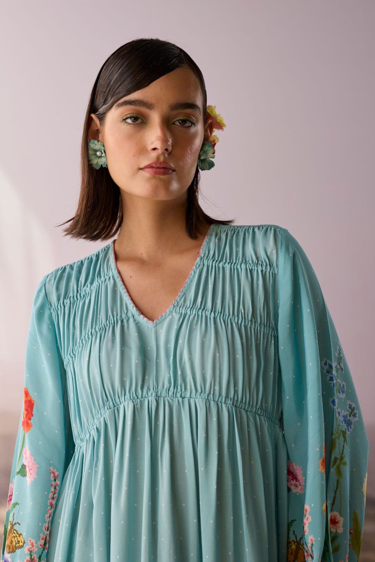 Azure Printed Dress