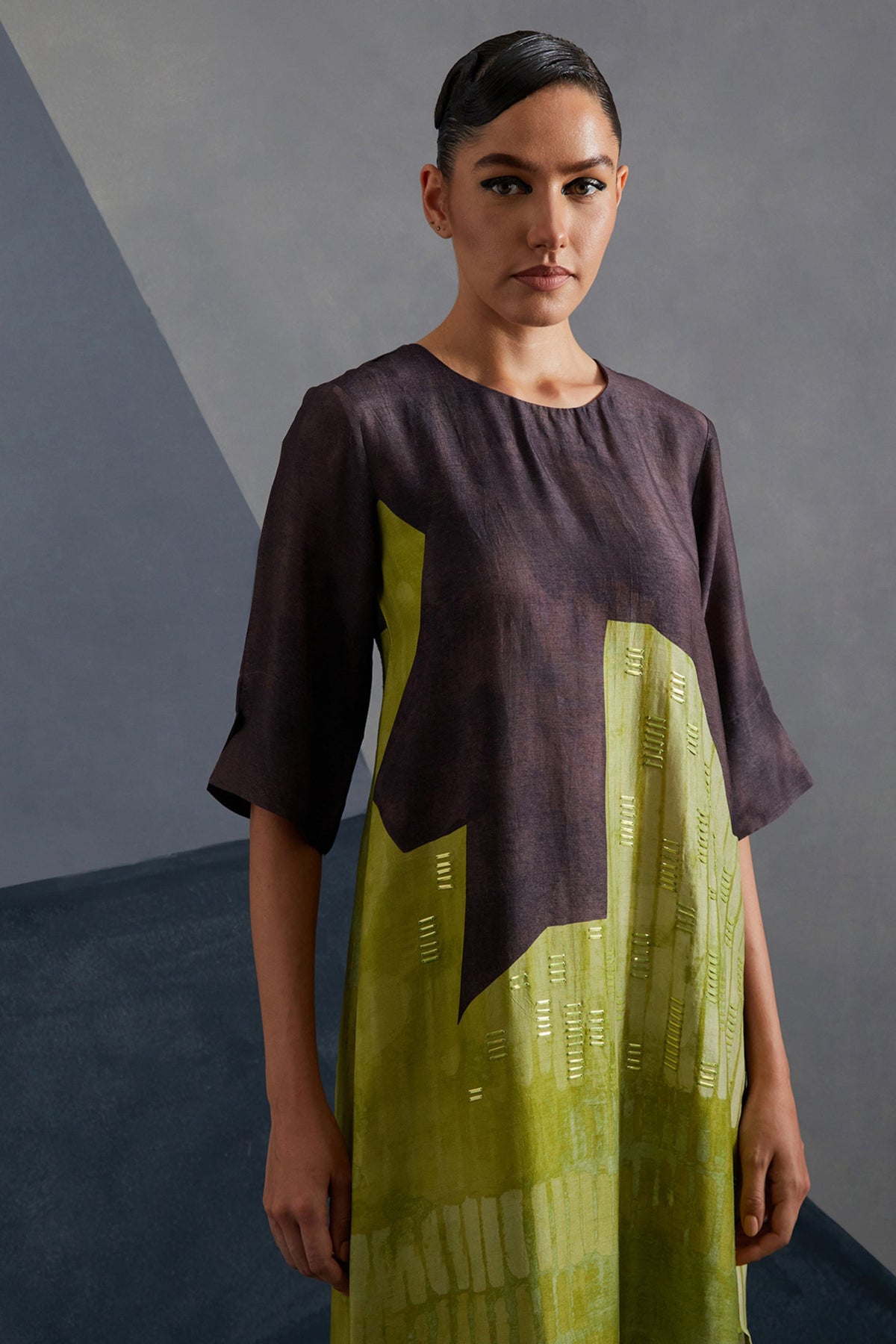 Omen Moss & Coffee Kurta Set