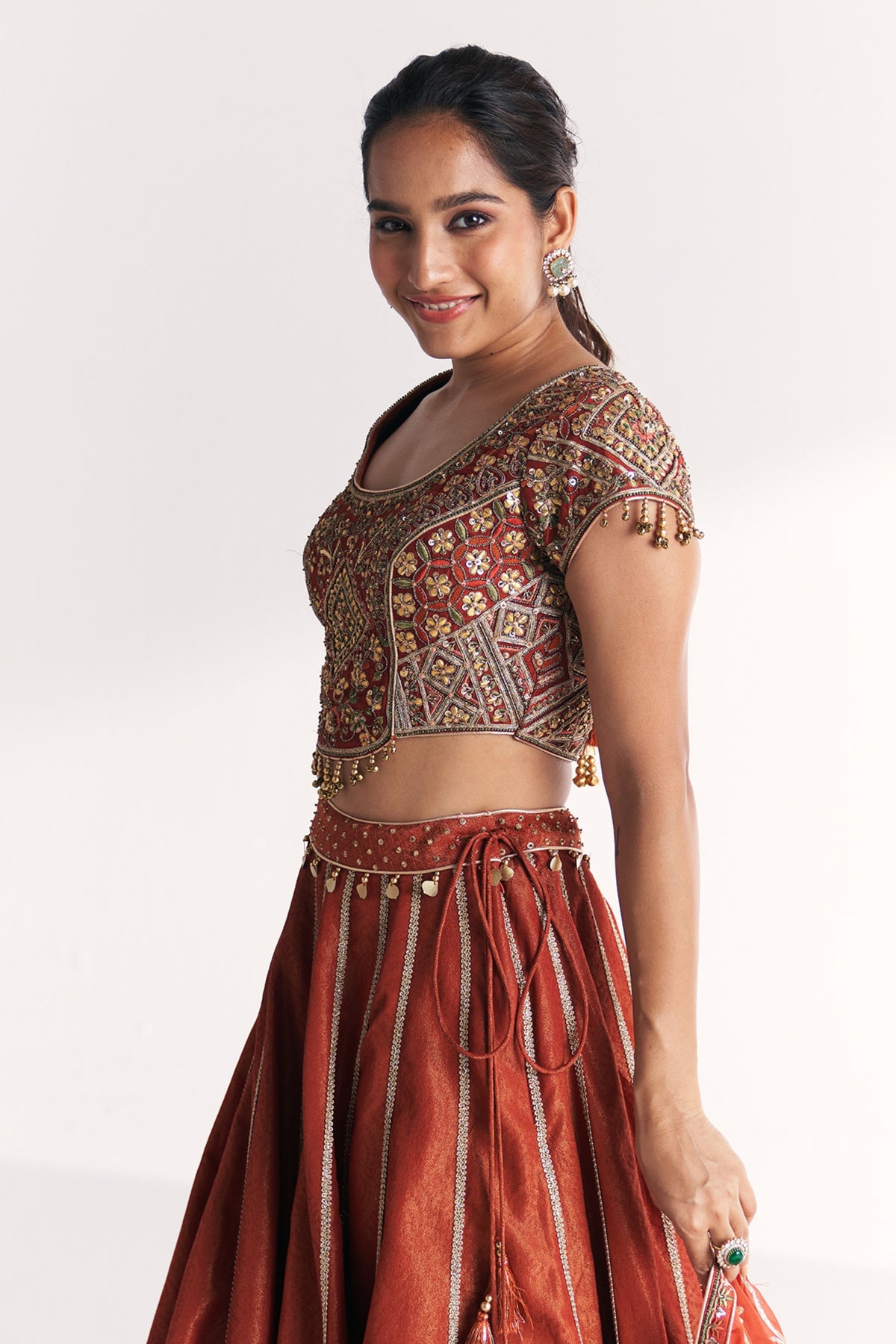 Padma Rust Lehenga Set