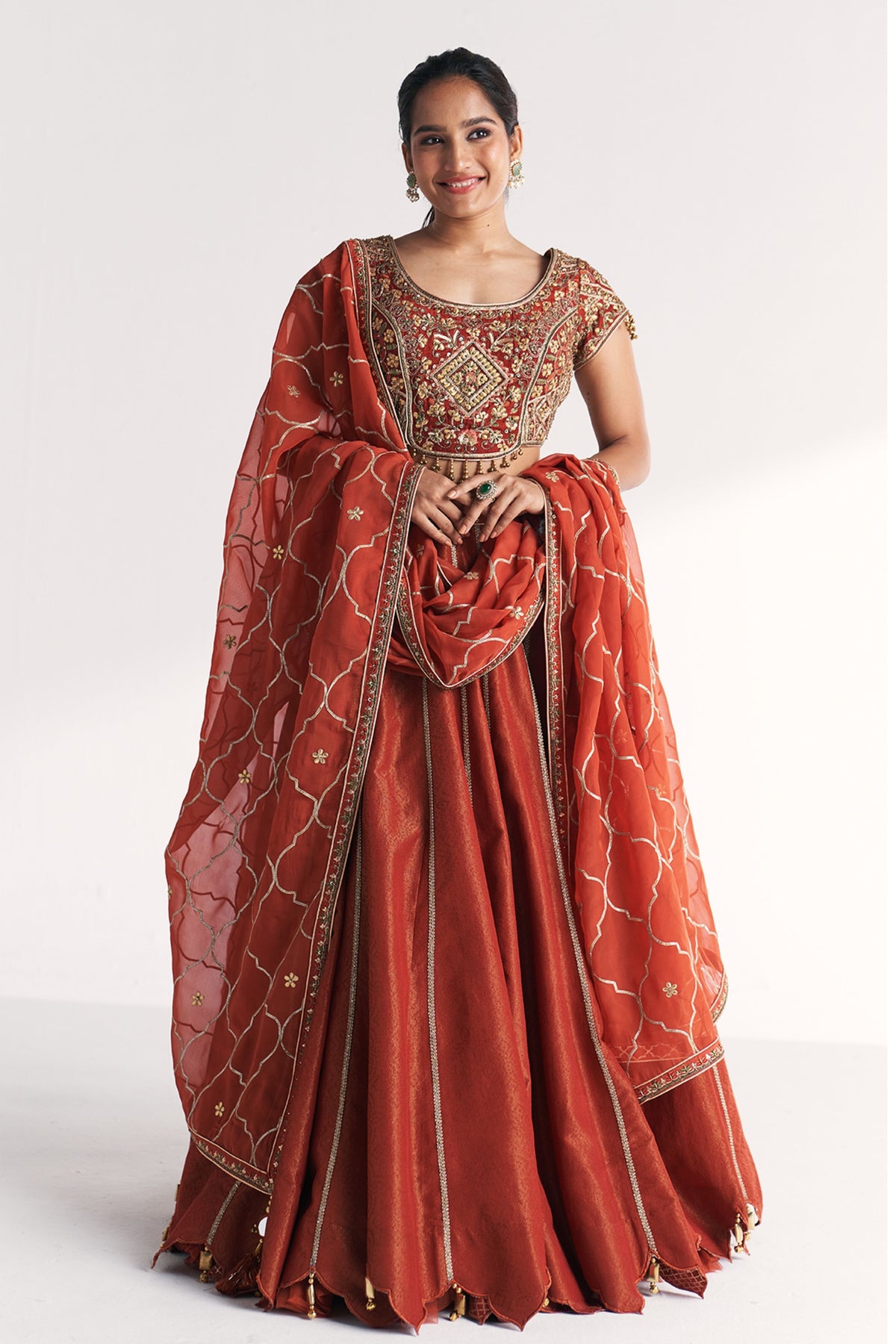 Padma Rust Lehenga Set