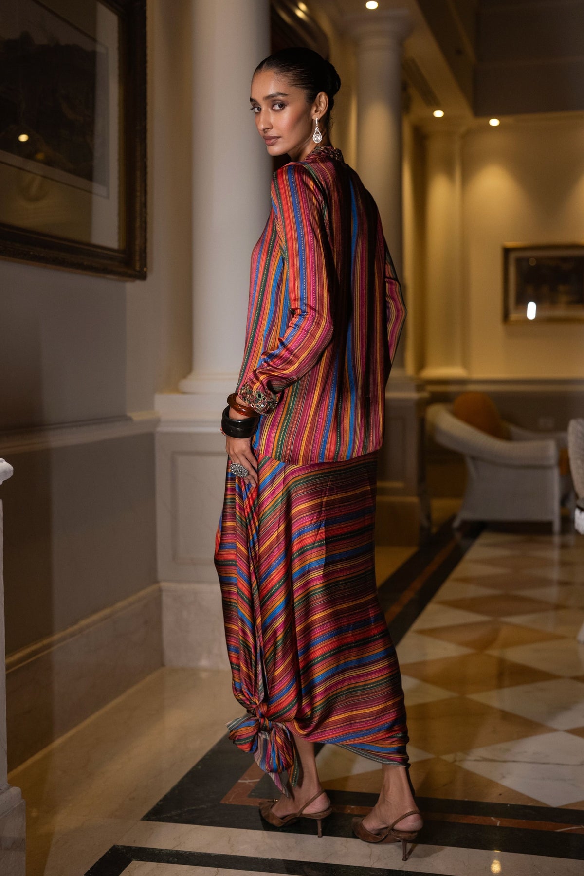 Mirror Embroidered Multi Color Shirt