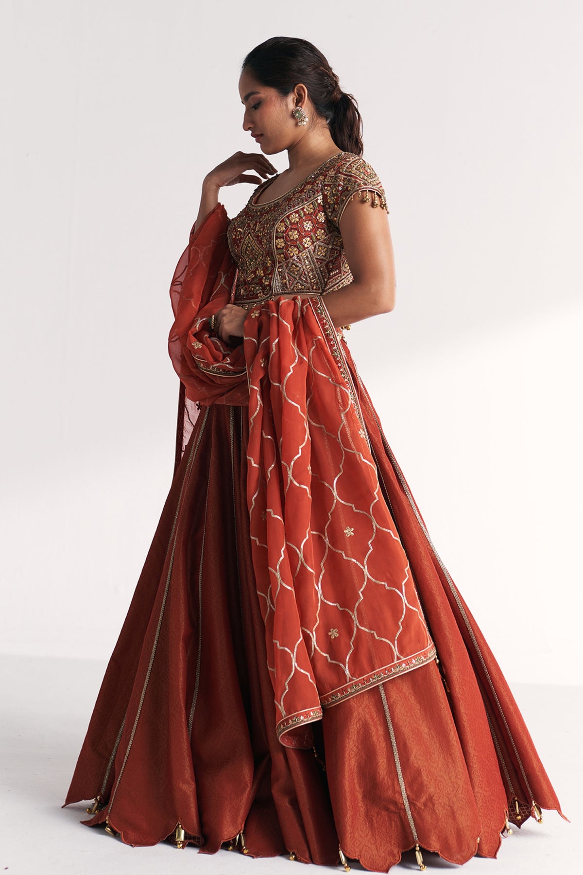 Padma Rust Lehenga Set