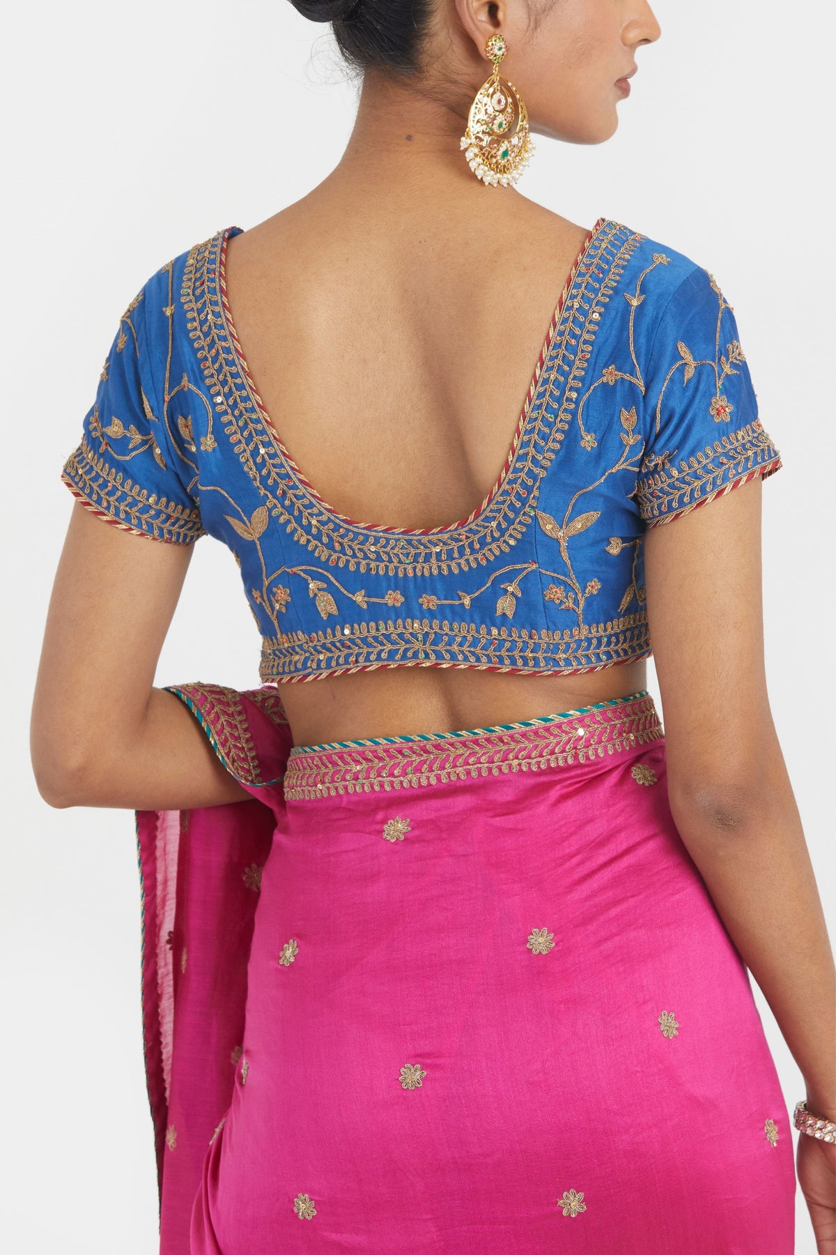 Fuchsia Saree Set