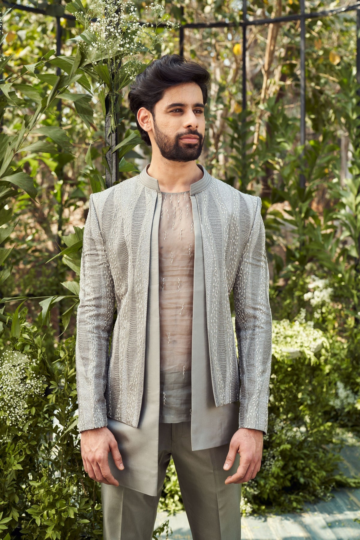 Grey Open Jacket
