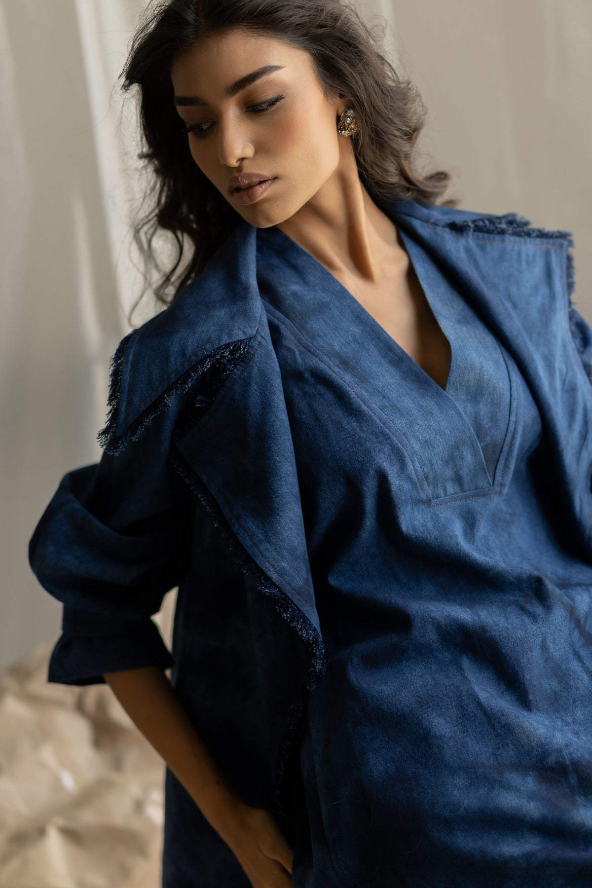 Tie-dye Short Trench Jacket