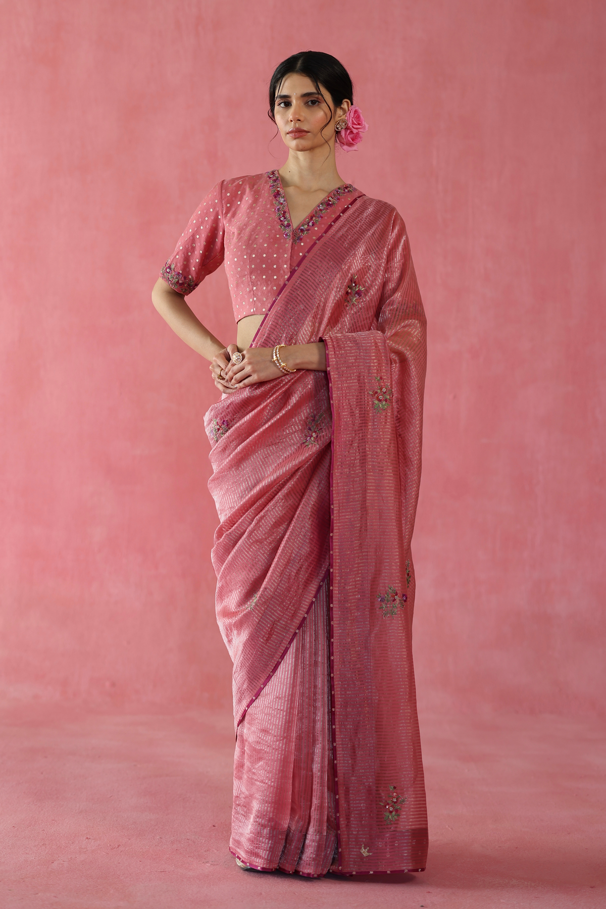Peach Anjeer Saree