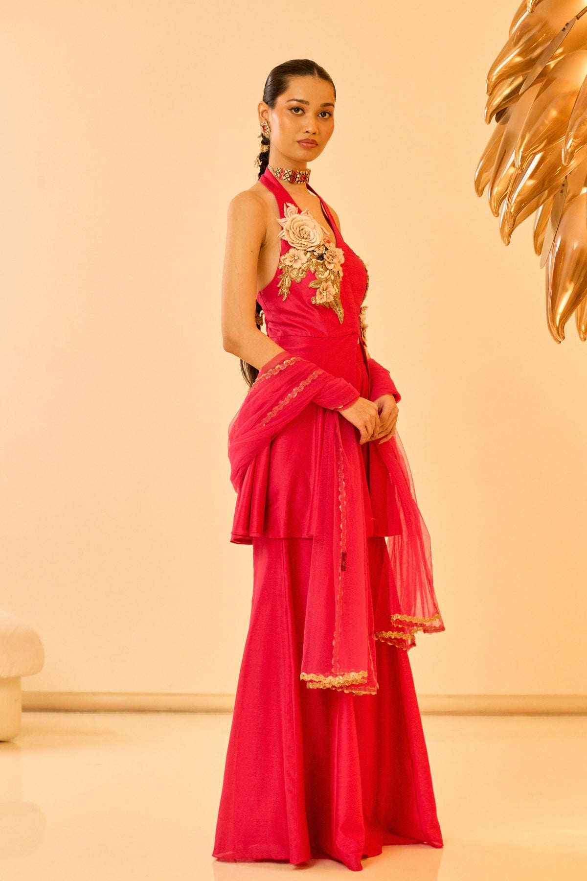 Pink Sharara Set