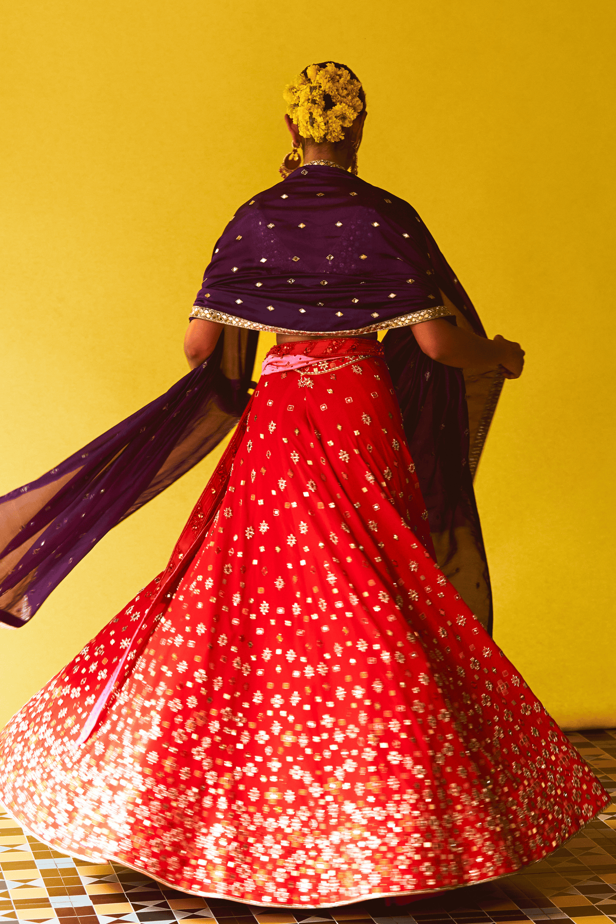 Burnt Orange Lehenga Set