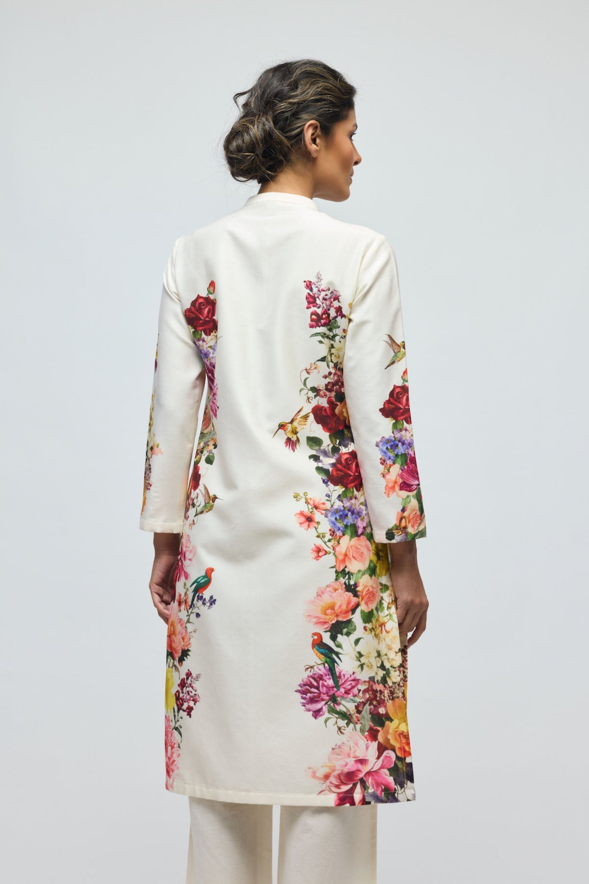 Ivory Floral Tunic Set