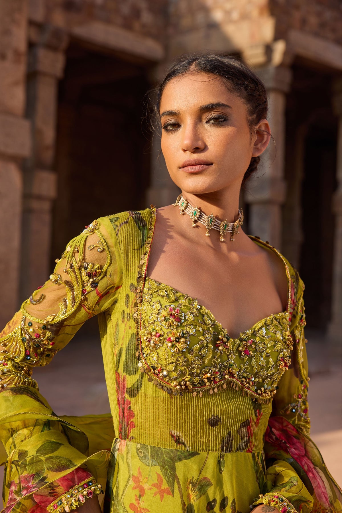 Periwinkle Anarkali Set
