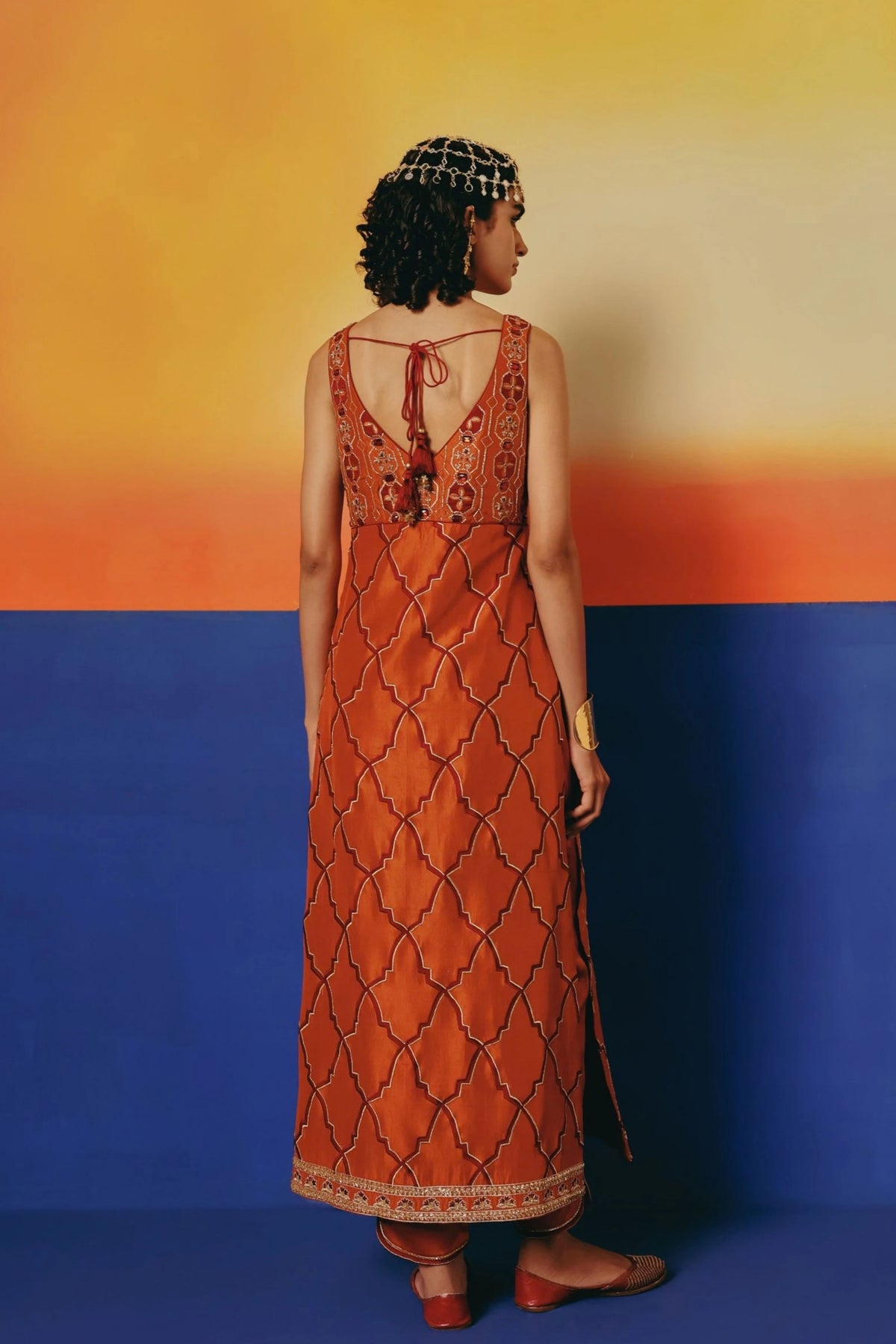 Orange Kurta Set