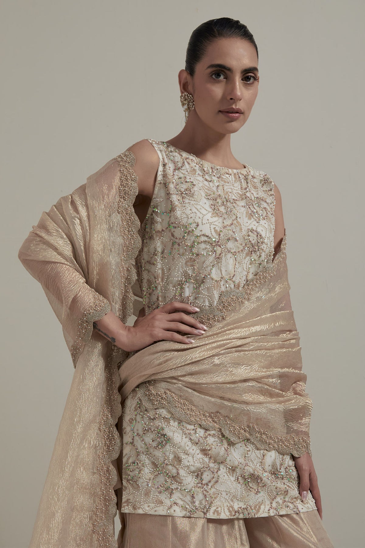 Embroidered Sharara Set