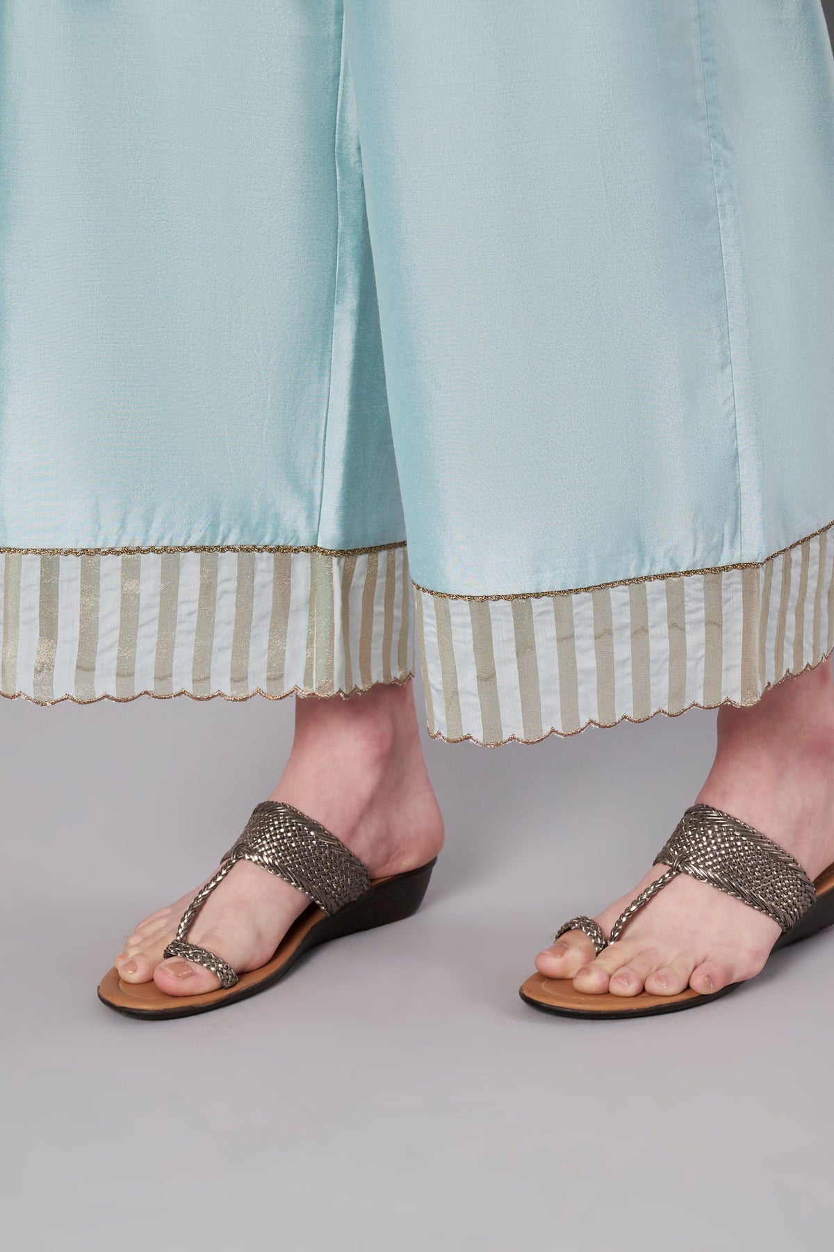Spring Collage Ice Blue Kurta Set