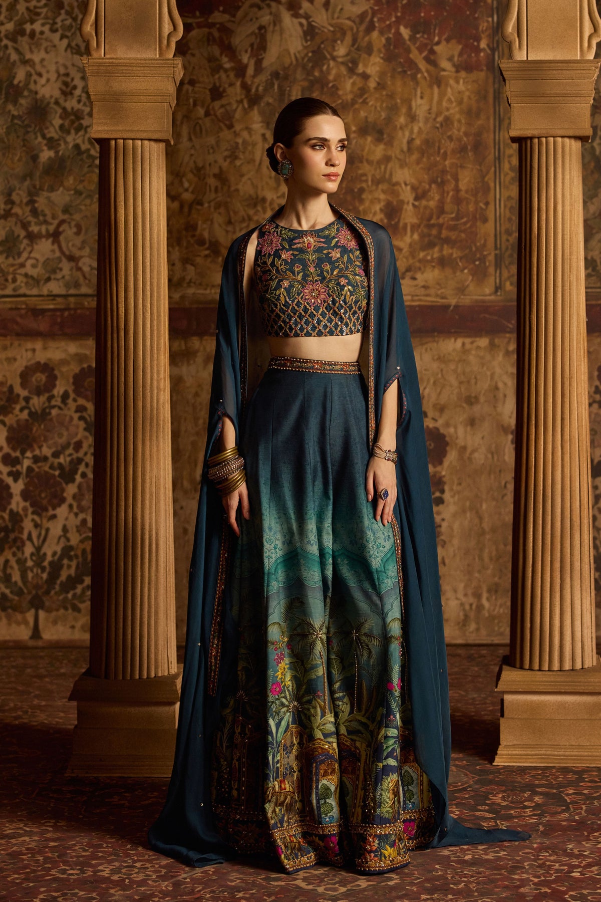 Amisha Pacific Blue Sharara Set