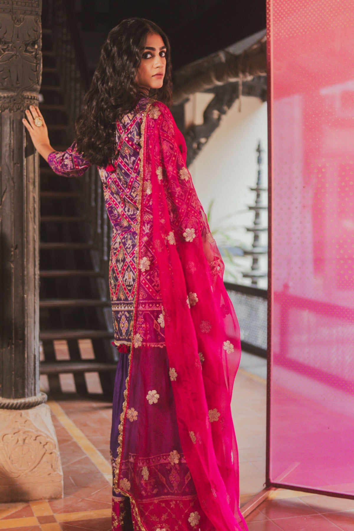 Magenta Dupatta