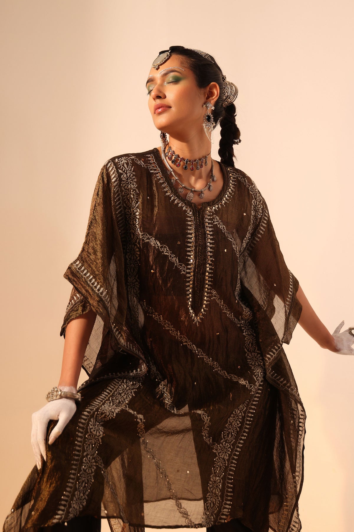 Brown Kaftan Set