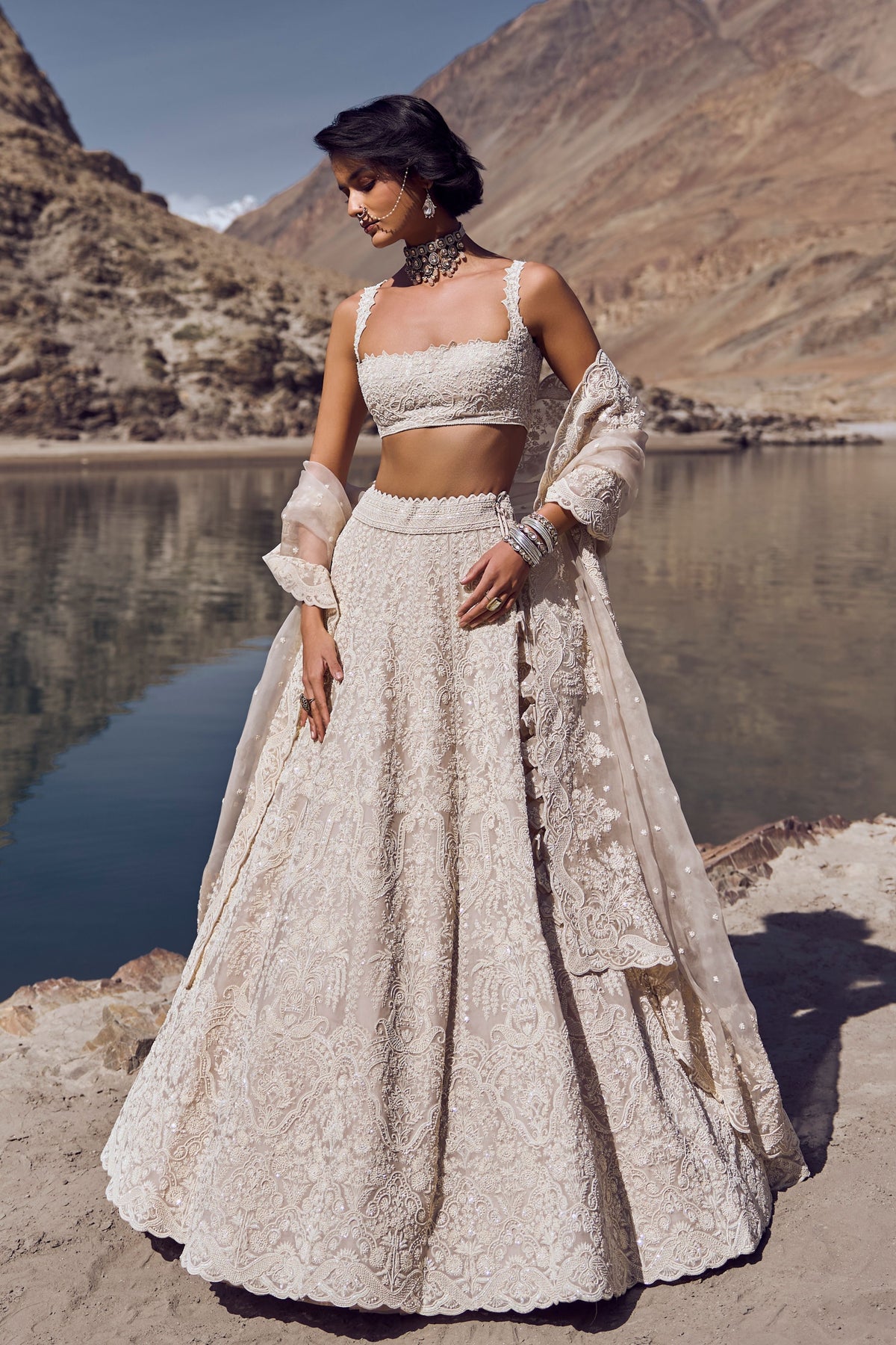 Carmine Lehenga Set