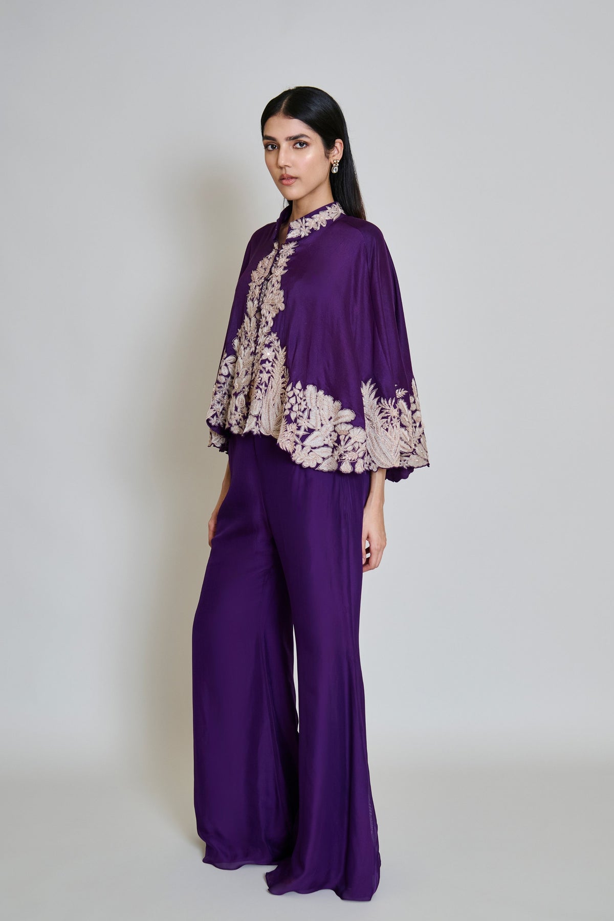 Kalie Purple Cape Set