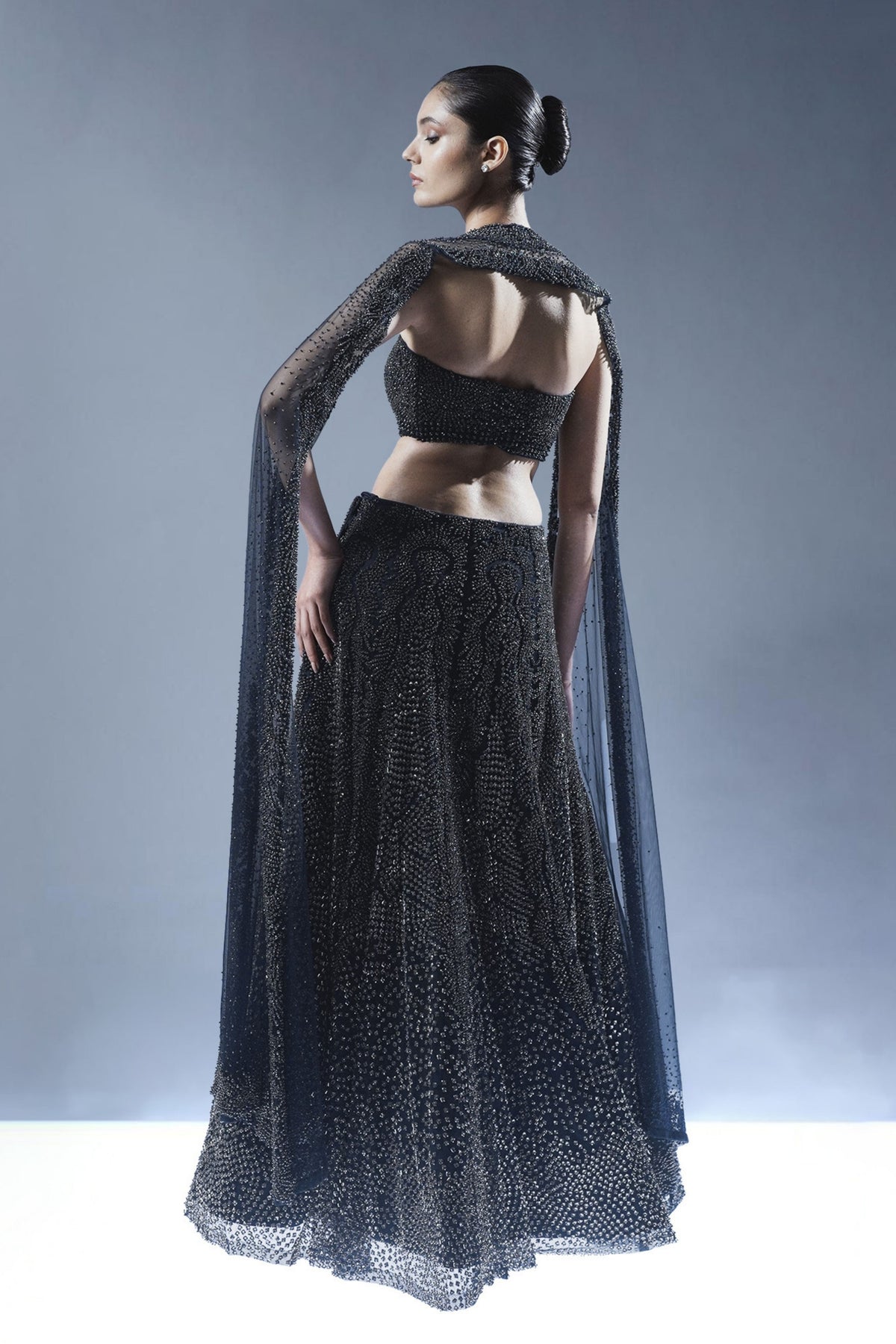 Midnight Noir Embellished Lehenga Set