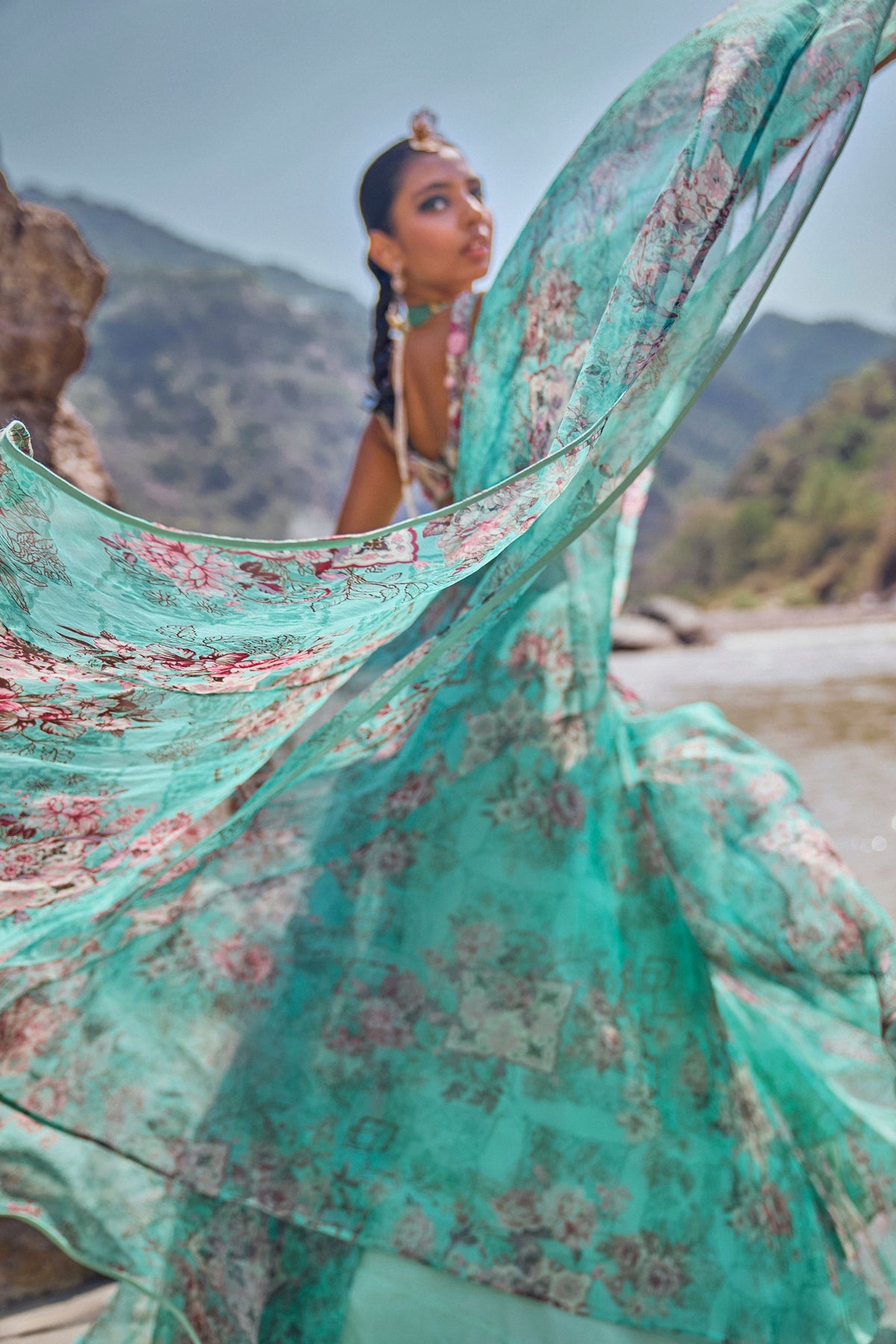 Mahrosh Organza Lehenga Set