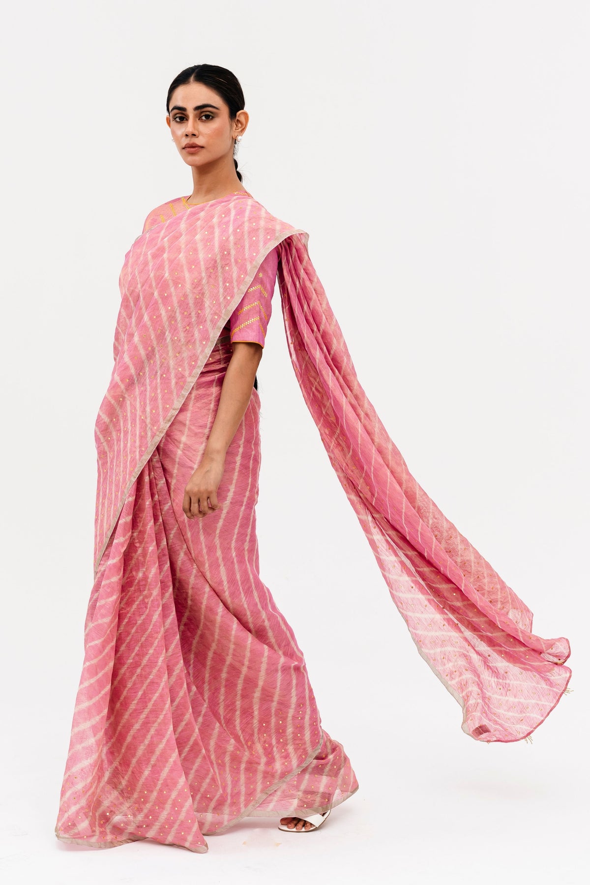 Pink Luni Saree
