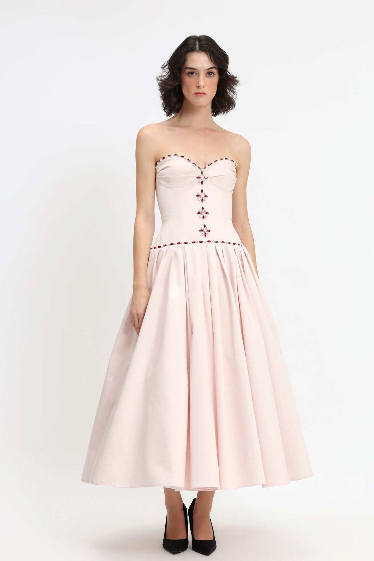 Strapless Drop-waist Maxi Dress