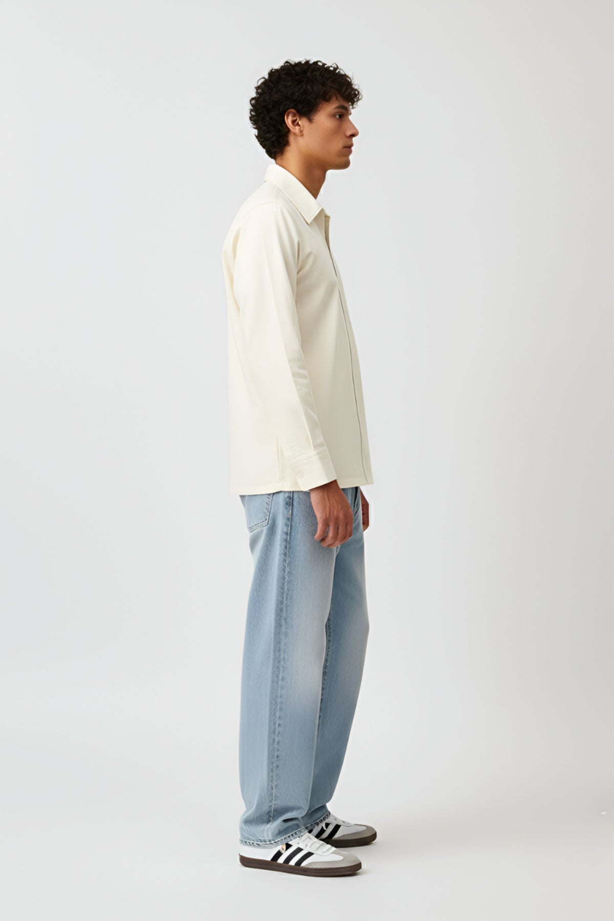 Ivory-tiffany Blue Zip Shirt