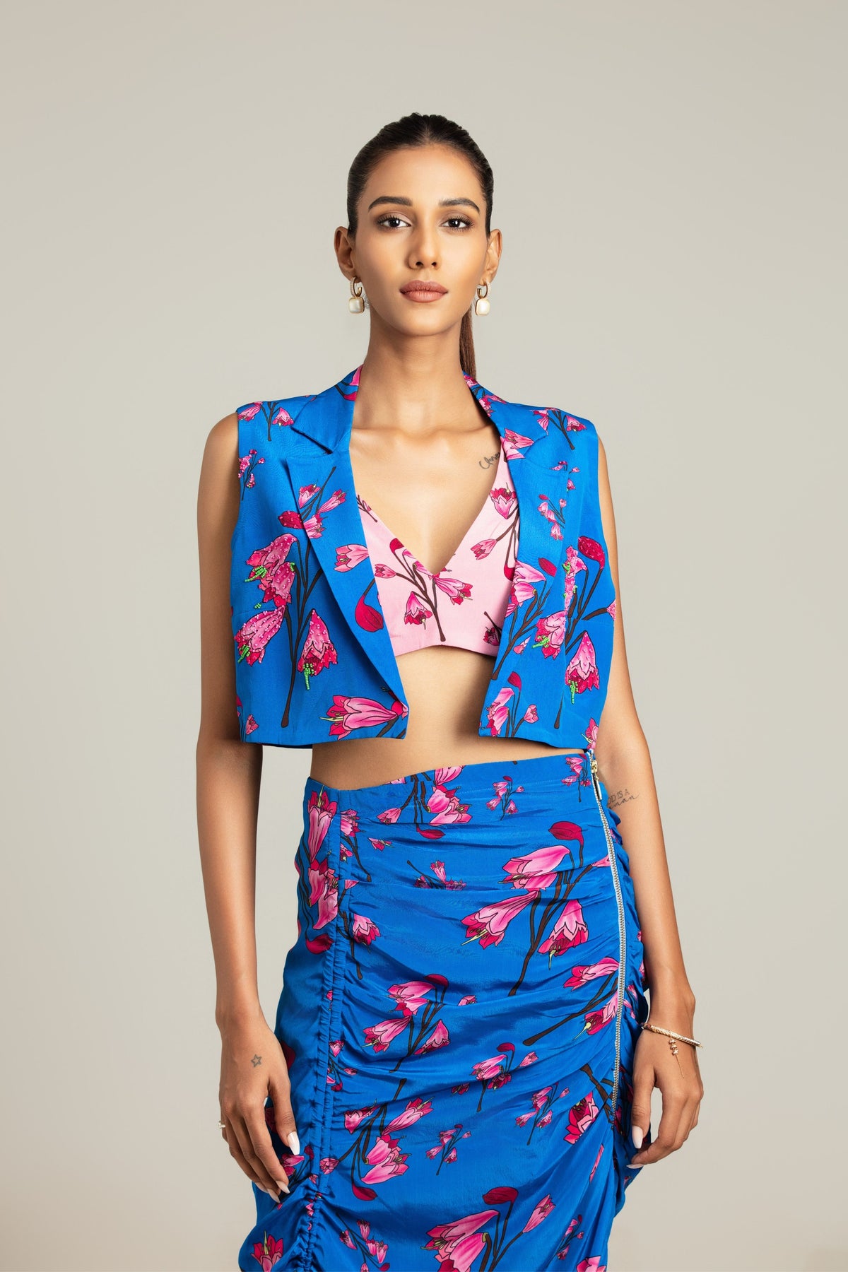 Nirvana Crop Blazer Set