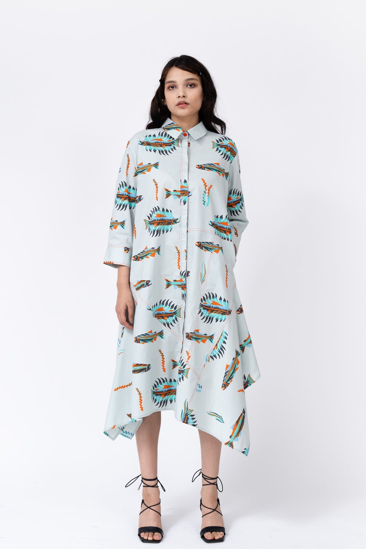 Scale Fish Print Hanker Dress