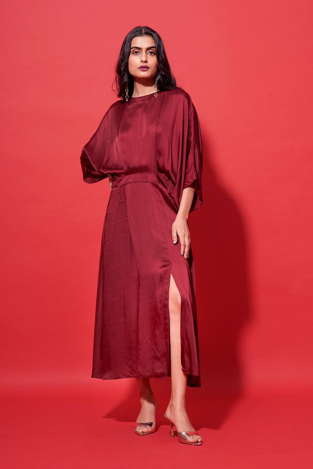 Elena Maroon Dress