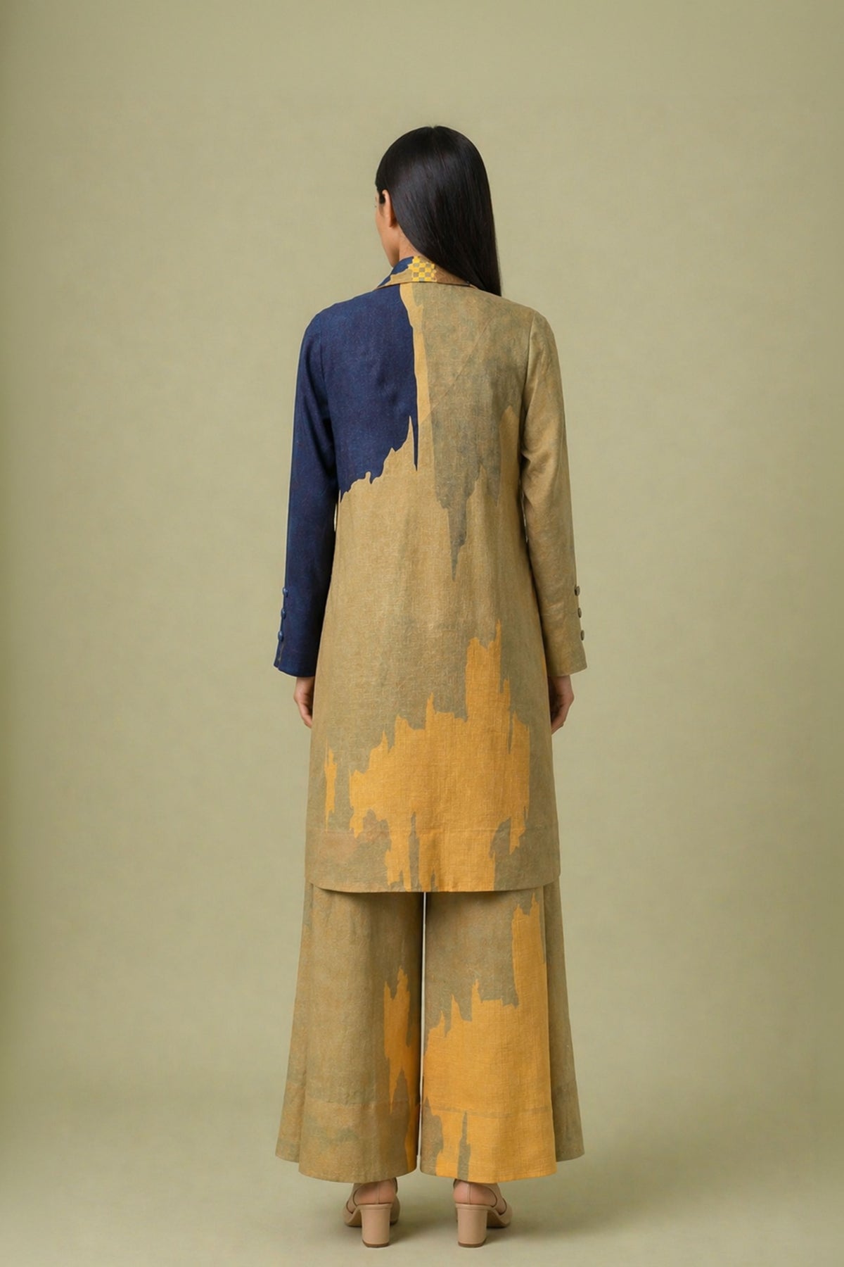 Ikat Cutwork Jacket Set